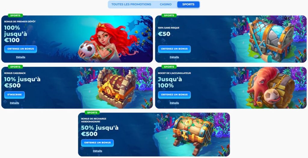 bonus paris sportifs posido casino