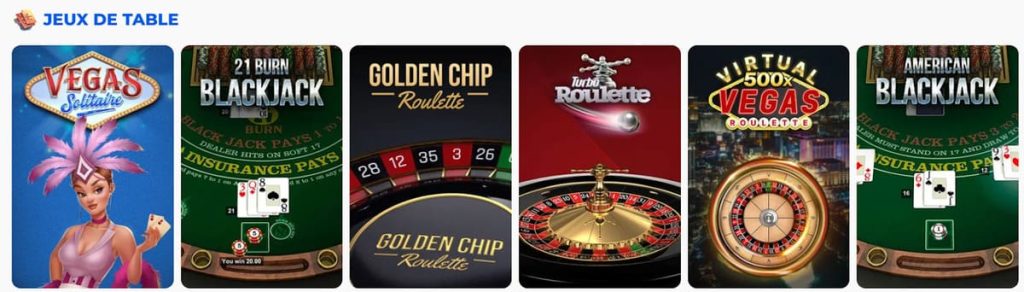 jeux table posido casino